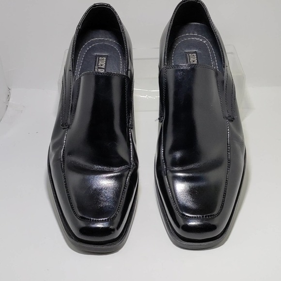 Stacy Adams black leather men's slip-on dress shoe size 8m - Picture 5 of 8